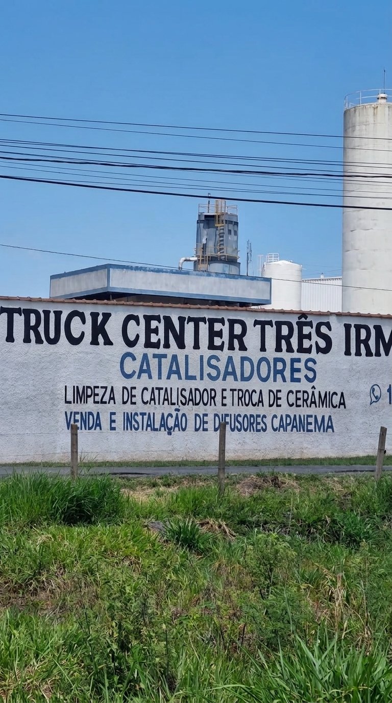 Muro da Truck Center Três Irmãos Catalisadores: limpeza de catalisador, troca de cerâmica e difusores Capanema